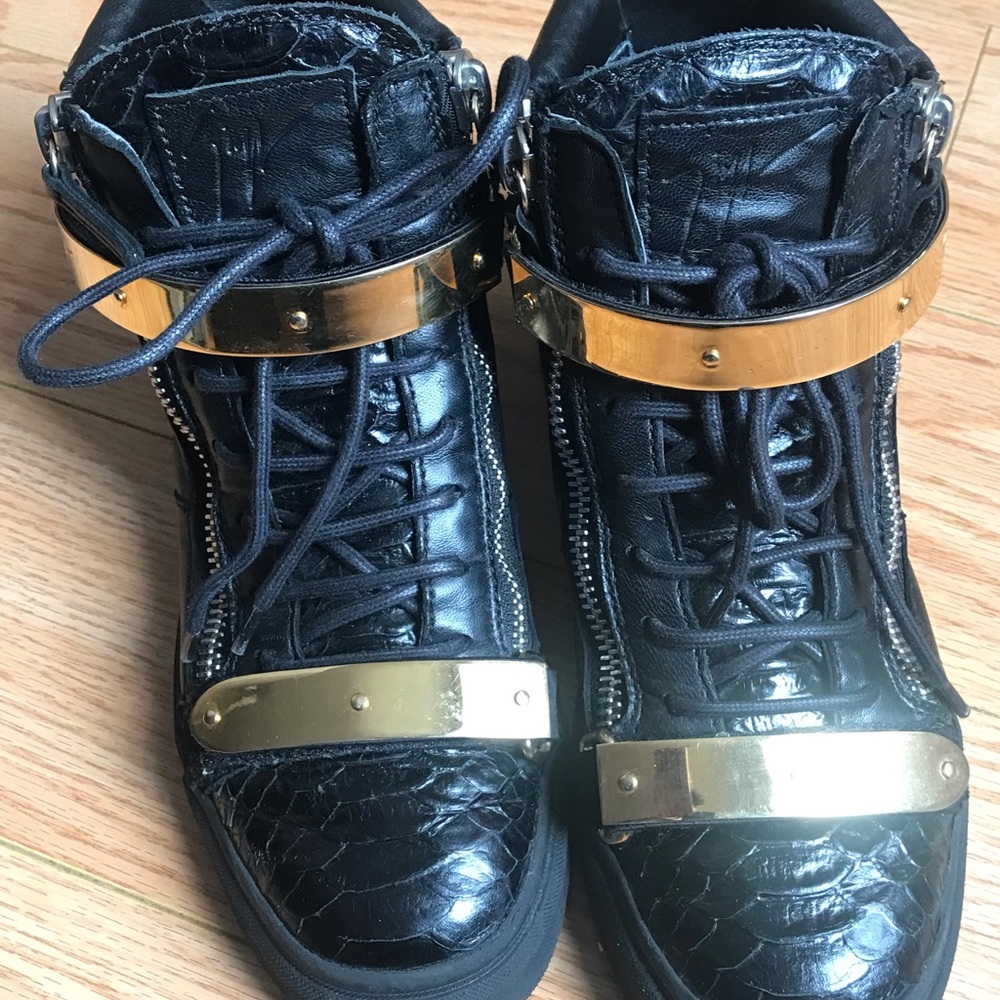 Giuseppe Zanotti Hightop Sneakers Sz 7 - Picture 4 of 15